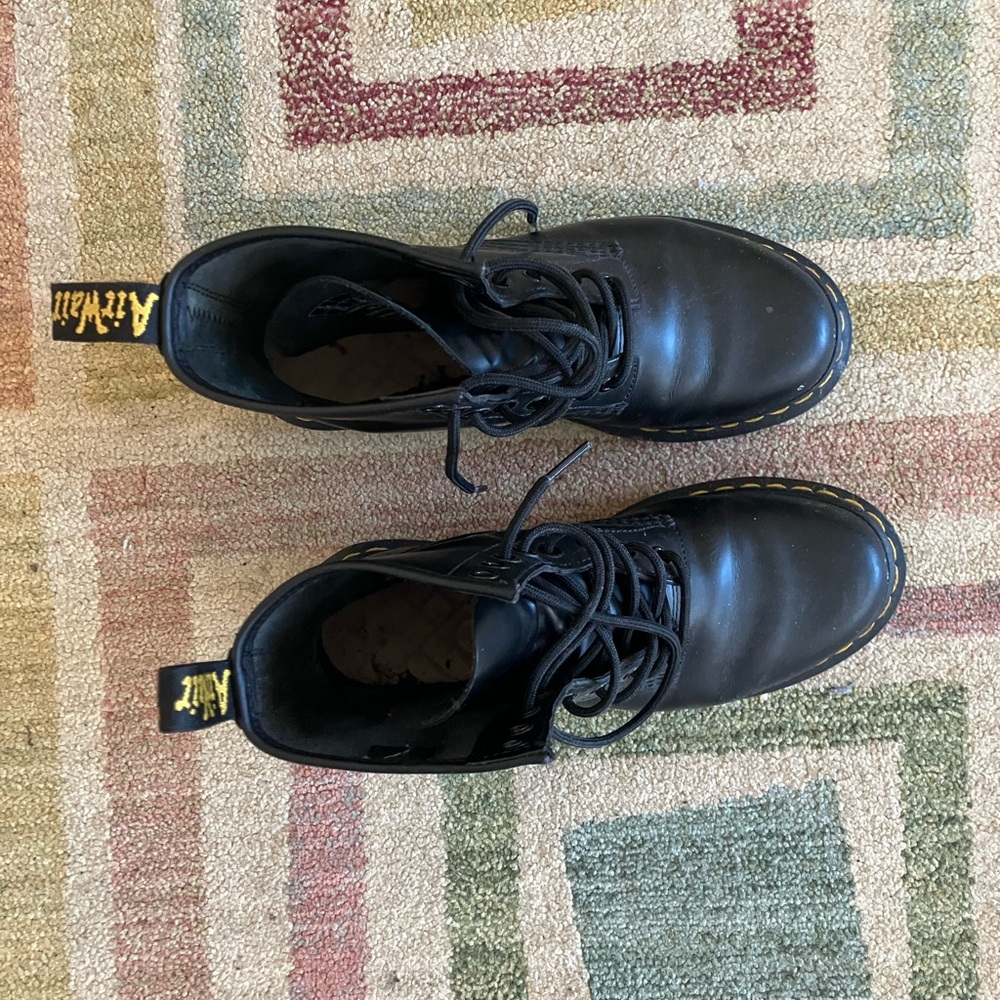 Dr. Martens Black Leather Womens Boots